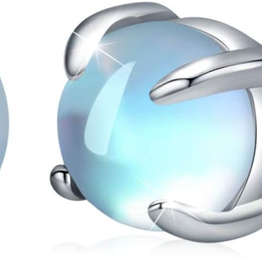 Sterling Silver Moonstone Stud Earrings Hypoallergenic For Women Everyday